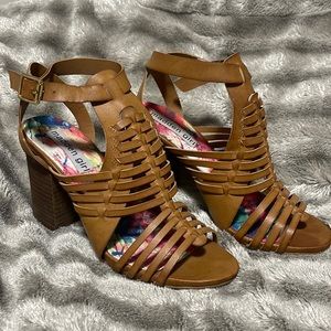 Madden Girl - Romulous Cognac Block Heel Size 8.5